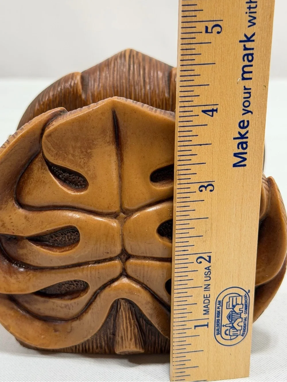 Vintage Coco Joes Monstera Leaf Napkin Letter Holder Polynesia Tiki Aloha Hawaii